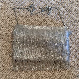 Silver Fringe Evening Bag